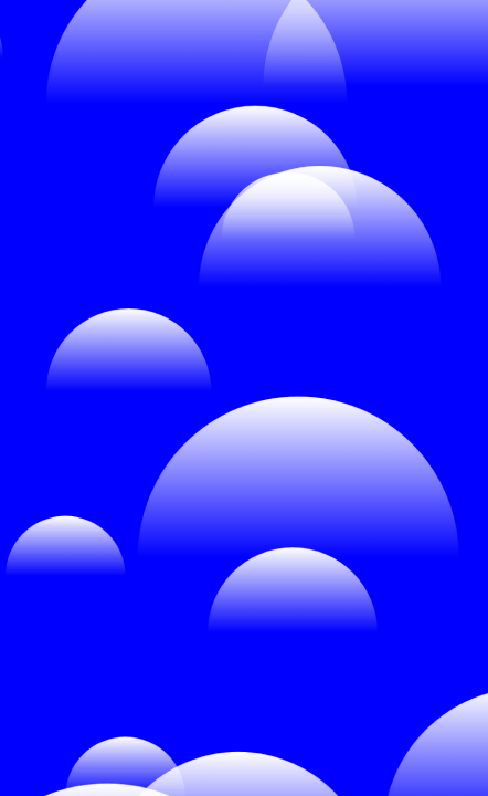 Random circles filled with linear/radial gradients.